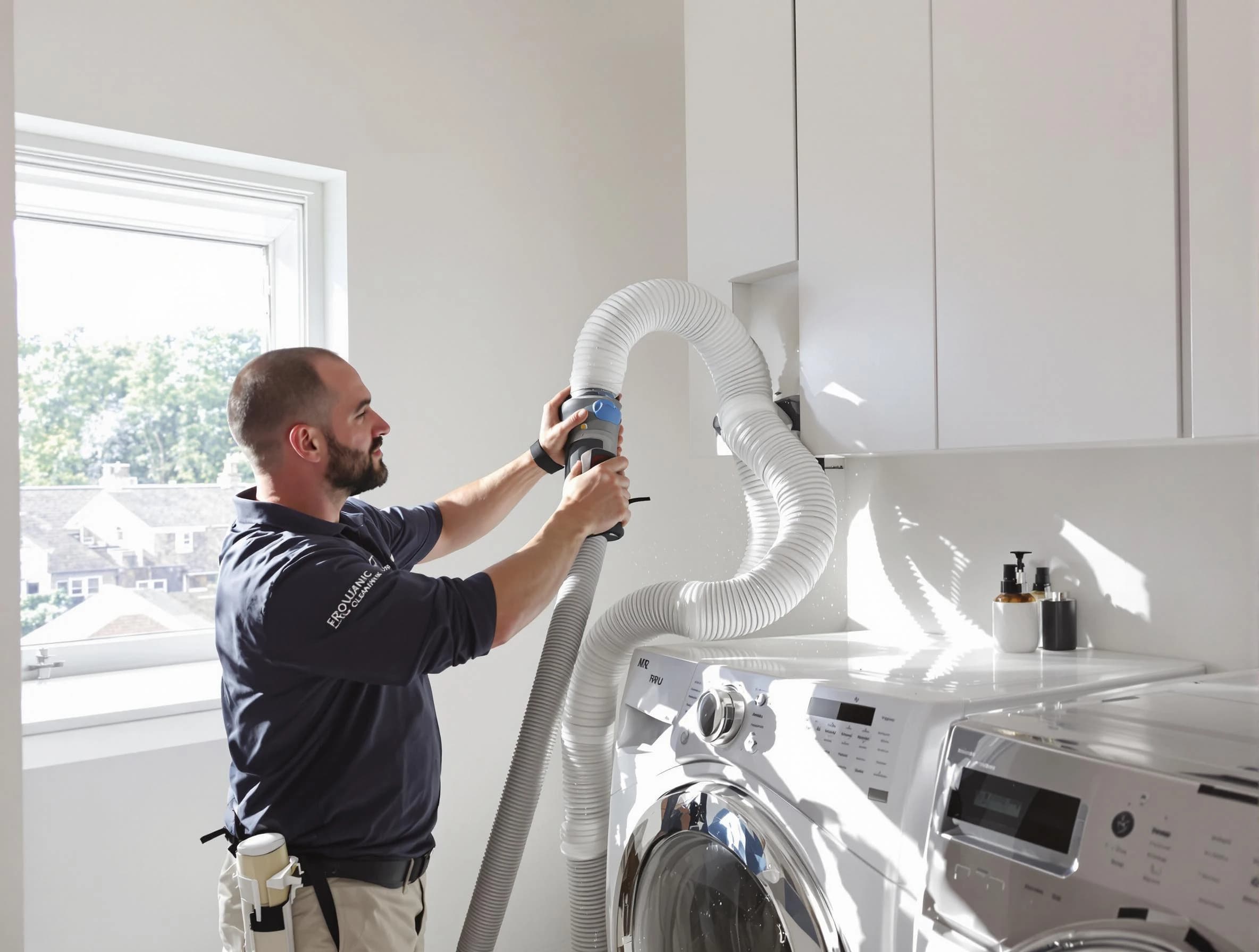Certified Gardendale Dryer Vent Cleaning technician performing dryer vent cleaning in Gardendale