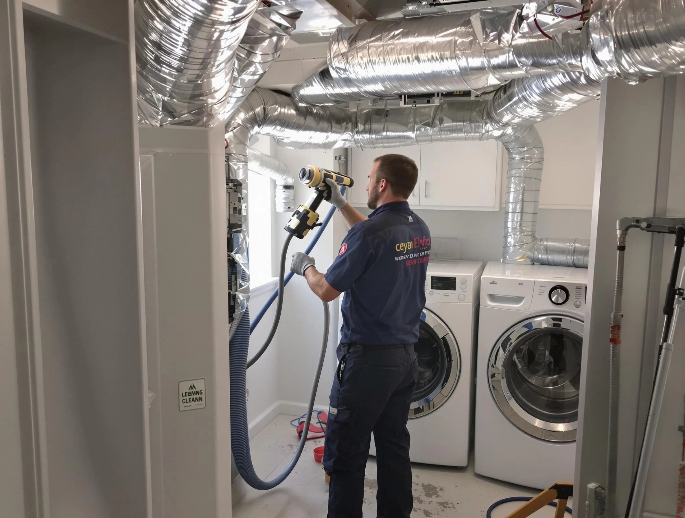 Gardendale Dryer Vent Cleaning specialist using advanced equipment for thorough duct cleaning in Gardendale