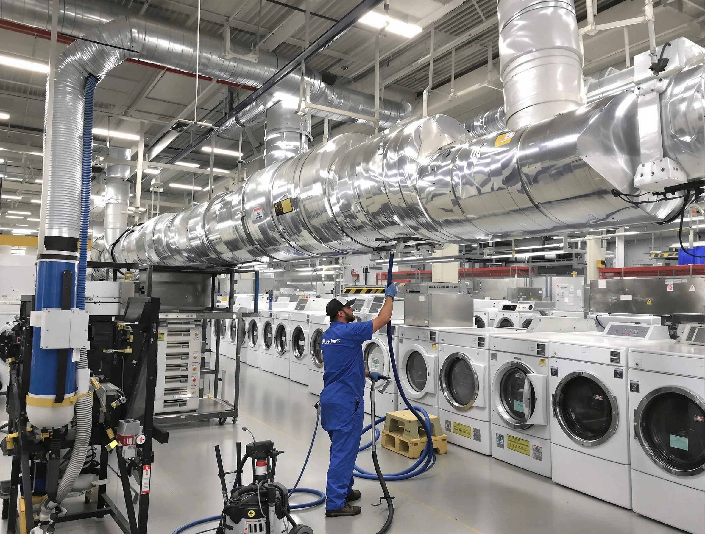 Gardendale Dryer Vent Cleaning team performing heavy-duty industrial dryer vent cleaning in Gardendale