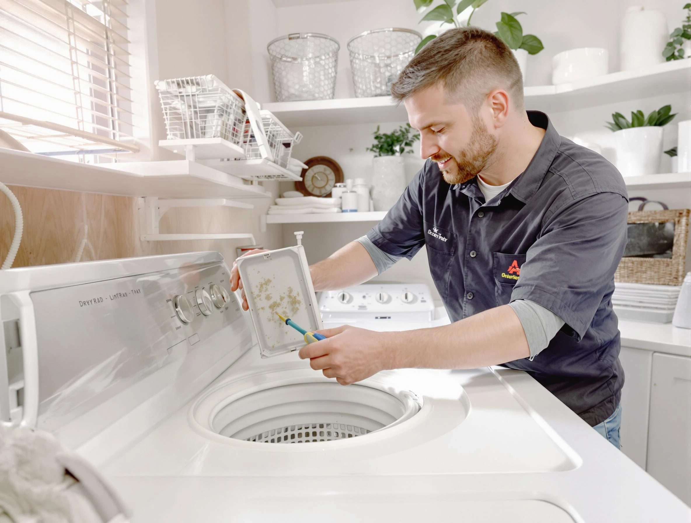 Cleaning Dryer Lint Trap in Gardendale